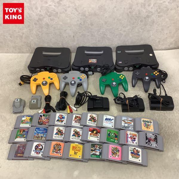 Nintendo 64 本体 イエロー・グレーコントローラー付き 良し