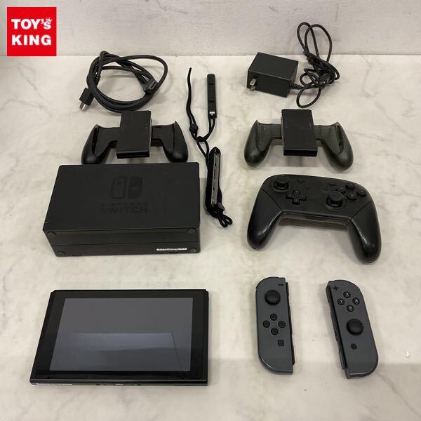 動作確認/初期化済 箱無 Nintendo Switch 本体 HAC-001 Joy-Con グレー ドック 他 販売・買取