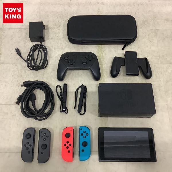 動作確認/初期化済 箱無 Nintendo Switch HAC-001 本体 Joy-Con ネオン ...